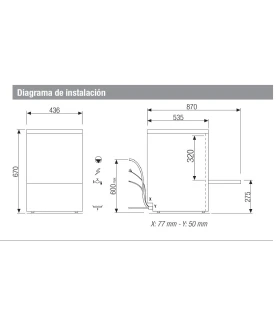 Lavavasos industrial cesta 39x39 AMDH 3390