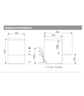 Lavavasos industrial cesta 39x39 AMDH 3390