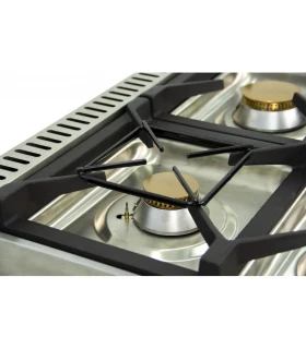 Cocina a Gas de 4 fuegos con estante Arilex 80CG70