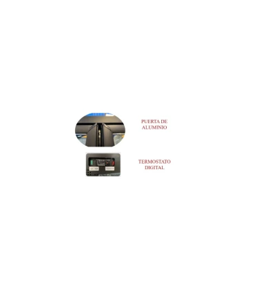 Armarios Expositores Refrigerados Armario expositor refrigerado negro 2 puertas pivotantes 1250x705x2050mm Eutron AQ5068