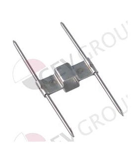 Pincho Doble Central 2x60mm Asador de Pollos espada de 12x12mm