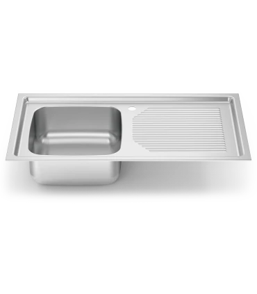 Fregaderos Fondo 500mm Fregadero inox 900mm para encastrar de 1 cubeta serie 500 Fricosmos 453202