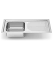 Fregadero inox 900mm para encastrar de 1 cubeta serie 500