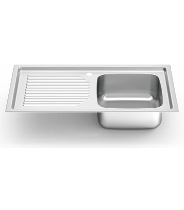 Fregaderos Fondo 500mm Fregadero inox 900mm para encastrar de 1 cubeta serie 500 Fricosmos 453202