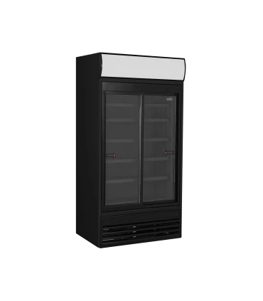 Armarios Expositores Refrigerados Armario Expositor Color Negro 2 puertas correderas 1000x742x2000mm Udi 2828.906B