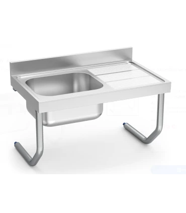 Fregaderos Fregadero inox y escurridor colgante con palomillas 1000mm fondo 600 Fricosmos
