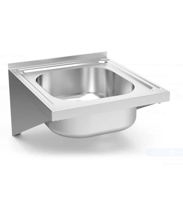 Fregaderos Fondo 500mm Fregadero inox colgante con cartelas 600mm fondo 500 Fricosmos 057406