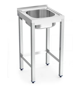 Fregadero inox con patas 450x500mm