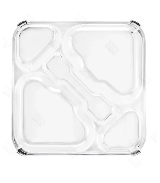 30 Tapas en policarbonato para bandeja de 5 compartimentos 00 transparente