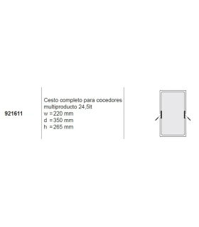 Cesto completo 220x350mm para Cuece Pastas Zanussi EVO700 921611