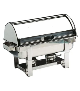 Chafing dish de alcohol GN 1/1 con tapa escamoteable