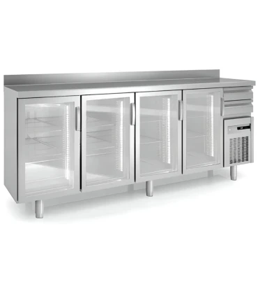 Frente mostradores Refrigerados Frente Mostrador Refrigerado con 4 puertas de cristal 2545x600x1040h mm Coreco FMRV-250 Corec...