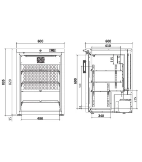 Armario de Farmacia 600x600x835mm MLRE 150