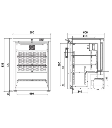 Armarios Laboratorio y Farmacia Armario de Farmacia 600x600x835mm MLRE 150 Corequip