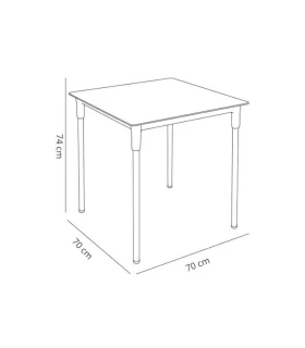 Mesa de exterior Garbar Zurich 70x70