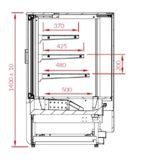 Vitrina Pastelera Innova Neutra 1400x1400mm INN N140.140