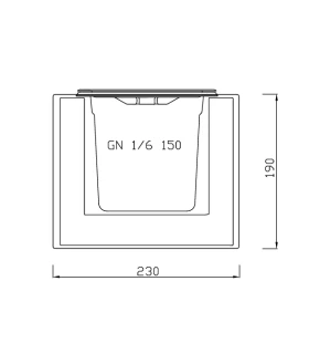 Vitrina refrigerada de ingredientes GN 1/6 fondo 230mm grupo remoto