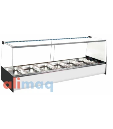 Vitrinas de Tapas Vitrina refrigerada Comida para Llevar GN 1/4 con motor remoto Vitrinas Gómez