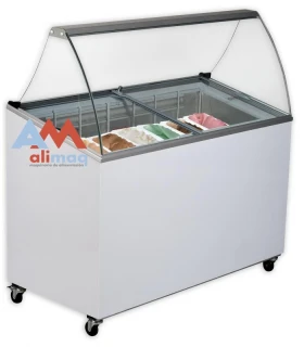 Vitrina curva de Helados tipo arcón VG 8 para 8 cubetas de 5l
