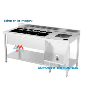 Mesa Barman Coctelera 1600x500mm Ideacer