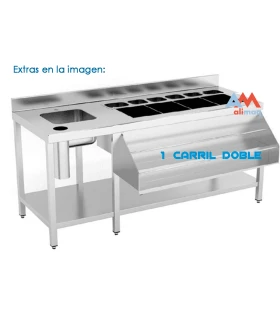 Mesa Barman Coctelera 1600x500mm Ideacer