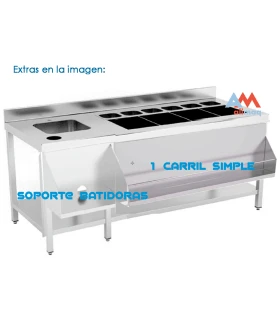 Mesa Barman Coctelera 1600x500mm Ideacer