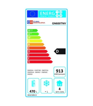 Armarios Refrigerados GN 2/1 Armario Refrigerado GN2/1 Acero Inoxidable 1 Puerta GN600TNV Clima Hostelería GN600TNV