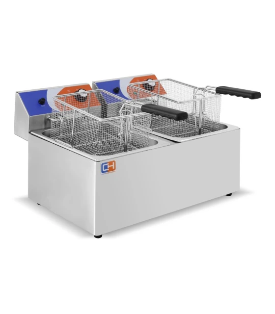 Freidora Eléctrica 8+8 litros sin Grifo EF-8L-2
