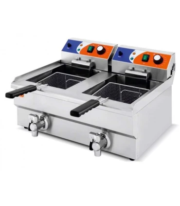 Freidoras Eléctricas Freidora Eléctrica 10+10 litros con Grifo IEF-102-V Clima Hostelería IEF-102-V