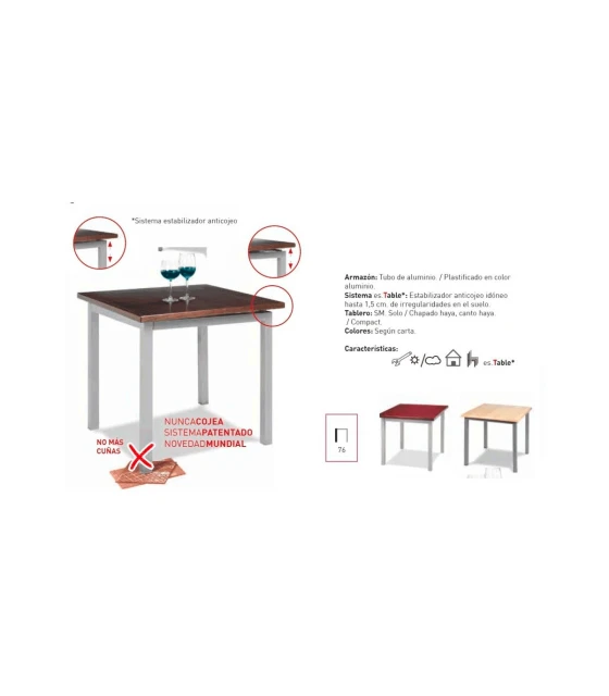 Mesa anticojeo Es.Table Armazón Plastificado M3510