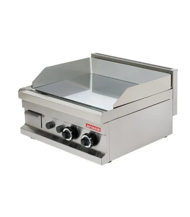 Planchas a Gas Fry top a gas sobremesa liso acero rectificado 15 mm 2x4,8kw GG606 Arisco GG-606