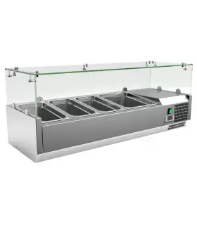 Vitrina de ingredientes 3 cubetas GN1/3 + 1 GN1/2 de 1200 mm VRX120...