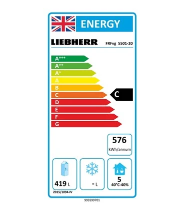 Armarios Refrigerados GN 2/1 Armario GN 2/1 refrigerado ventilado color blanco FRFvg 5501 Performance Liebherr FRFvg 5501