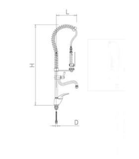 Grifo ducha con caño Serie MNX 230x900 mm
