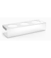 Soporte inoxidable para 3 biberones de cocina de 500 ml