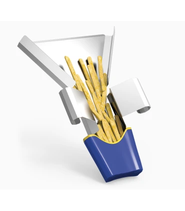 Palas y cucharones Pala inoxidable con dos asas para embolsar patatas fritas Fricosmos 040218