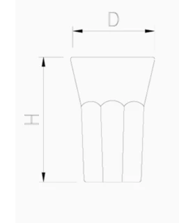 Vaso policarbonato transparente 27 cl. ø80x88 mm