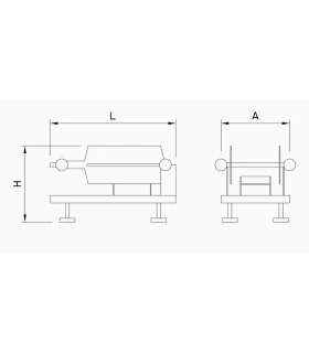 Máquina cortadora de cabeza de piñas acero inox 330x180x200 mm