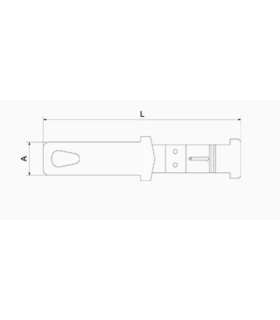 Pinza para bandeja de horno en acero inox 240x90 mm