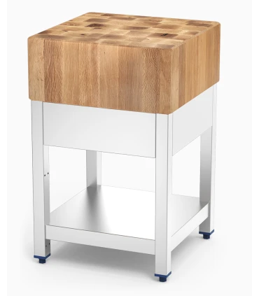 Tajos de Corte Tajo madera de encina con faldón y estante 700x500x900 mm Fricosmos 31510