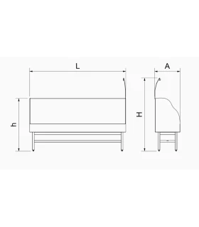 Fregadero para lavado de bicicletas XL 2120x560x1620 mm