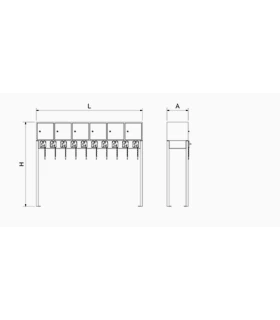 Consigna para 10 carros con taquillas de 2000x400x1590 mm