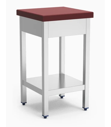 Tajos de Corte Tajo lastrado fibra roja con estante 600x400x900h mm Fricosmos 30108