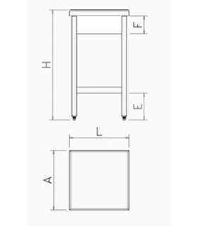 Tajo lastrado fibra blanca con estante 600x400x900h mm