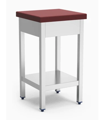 Tajos de Corte Tajo lastrado fibra roja y estante 500x500x900h mm Fricosmos 030106