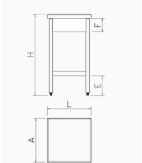 Tajo lastrado fibra blanca y estante 500x500x900h mm