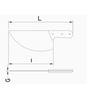 Cuchillo filetero 245x110x1,75 mm