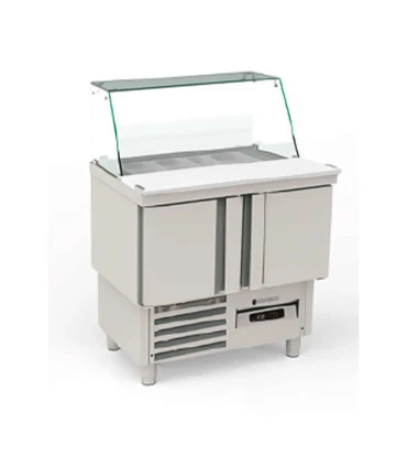 Mesas Frías Fondo 700mm Mesa Refrigerada 2 puertas para ingredientes 925x700mm Coreco MFK-100 Coreco MFK-100