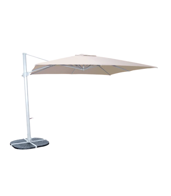 Parasol 3x3 m Mástil Lateral Plus Poliester Beige Standard