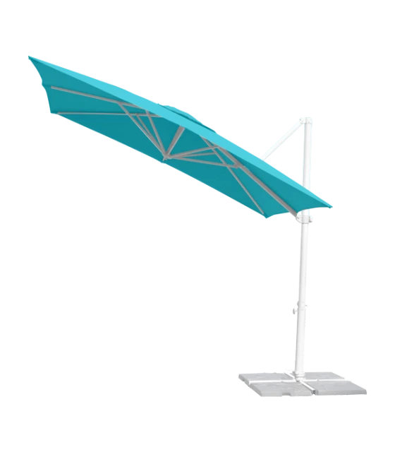 Parasol aluminio 3x3 m Mástil lateral redondo ref. 878 Tejido Masa Soft